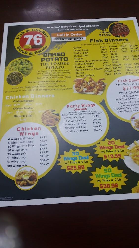 76 Steak and Potato Menu image 3